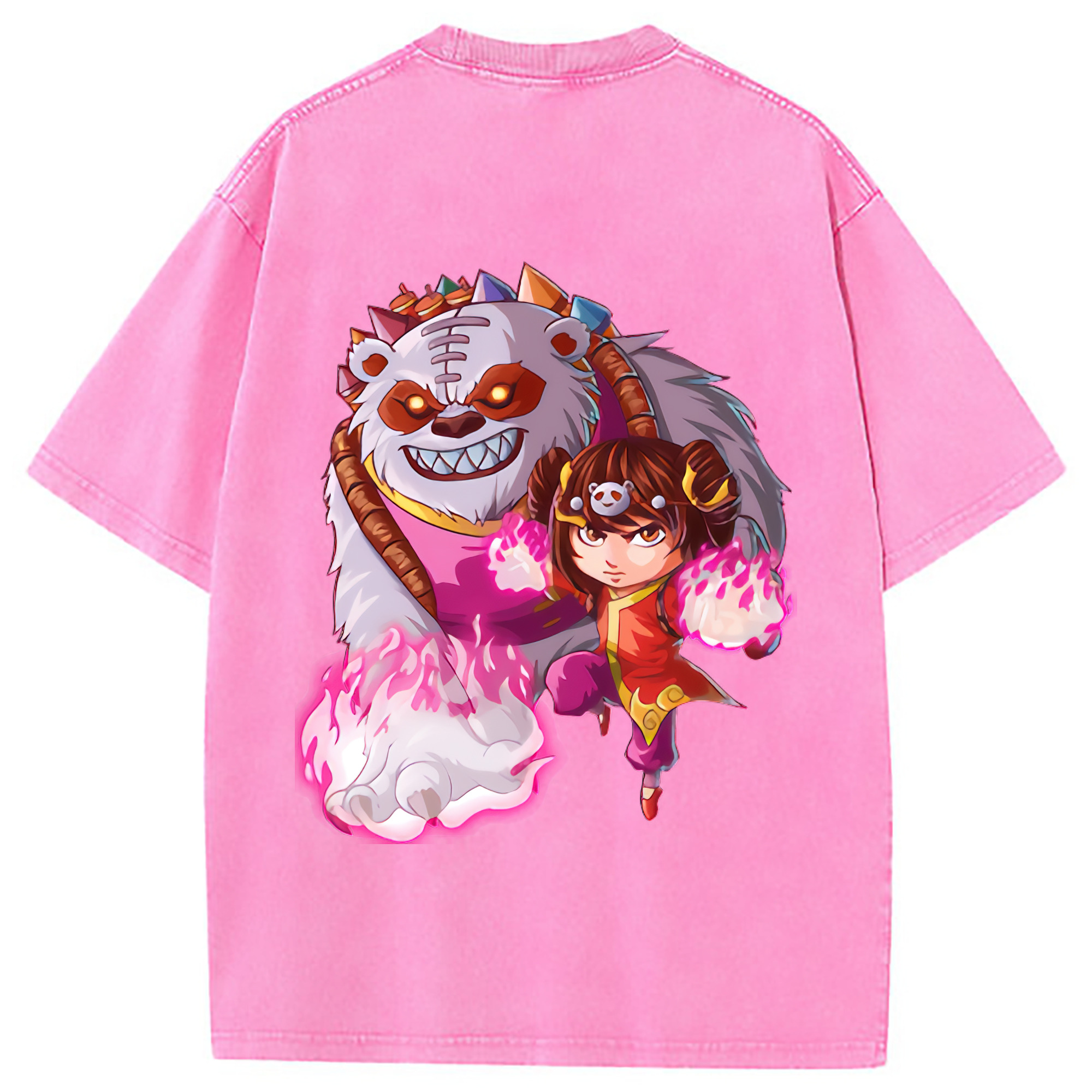 （画像用） リーグ・オブ・レジェンド League of Legends LOL 綿100% ヴィンテージ風 半袖Tシャツ（背面プリント）